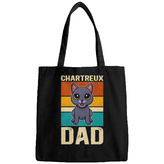 Chartreux Dad Cat Owner Bags