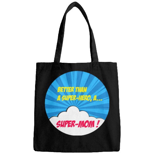 Super-mom super-hero. Best mom Mother's day Comics Bags