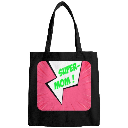 Super-mom super-hero. Best mom Mother's day Comics Bags