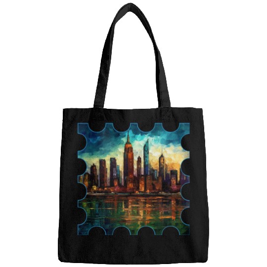 New York skyline Reverie A Symphony of Dreams Bags