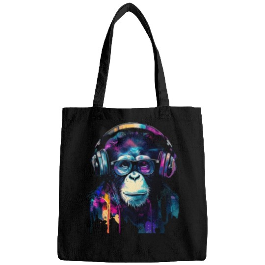 Banksy DJ Monkey with Headphones Bags