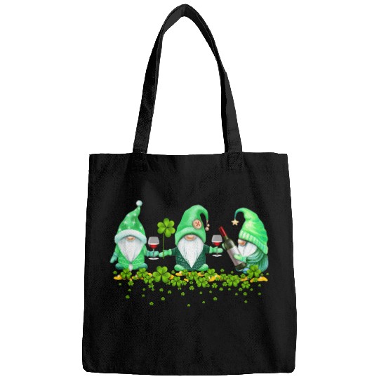 Glass Of Wine ShamrocSt PatricDay Wine Bags