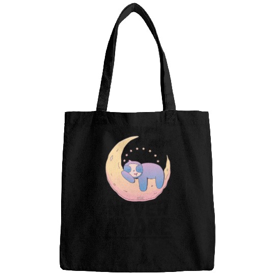 Sleeping sloth on the crescent Bags