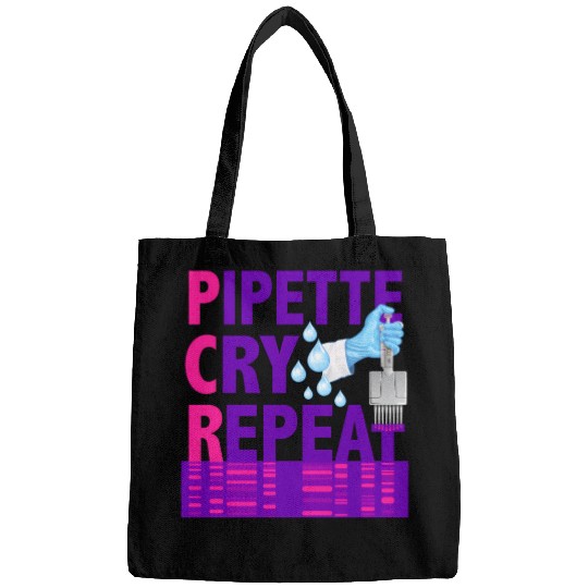 Pcr Pipette Cry Repeat For Dna Lab Scientists Bags