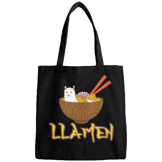 Llamen Japanese Ramen Noodles Alpaca Kawaii Llama Bags