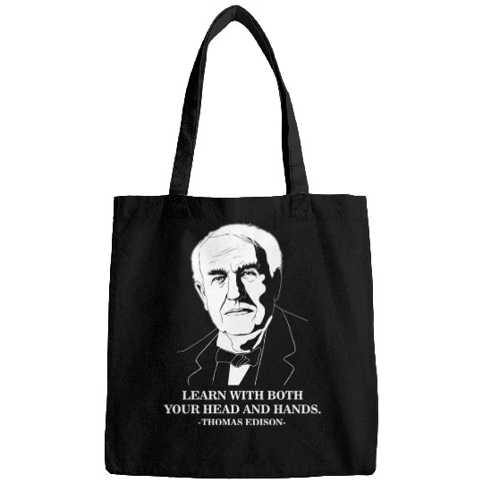 Learn Famous Motivational Quote Thomas Edison Bags