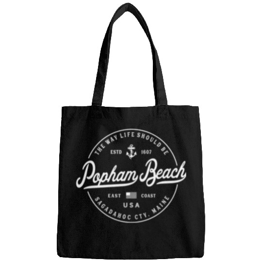 Nautical Anchor Popham Beach Maine Travel Vacation Bags