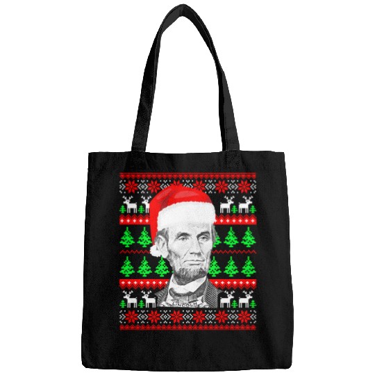 Abraham Lincoln Santa Ugly Bags