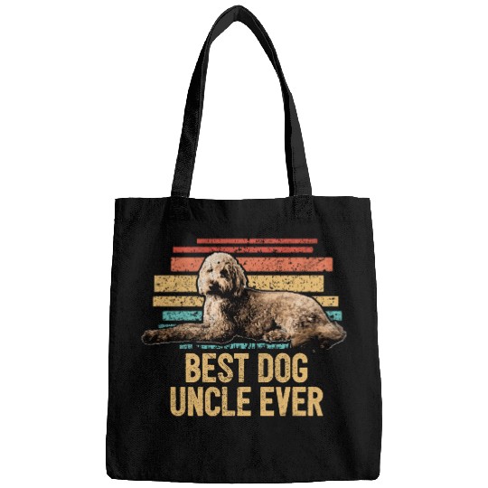 Best Dog Uncle Ever Goldendoodle Dog Dad Retro Bags