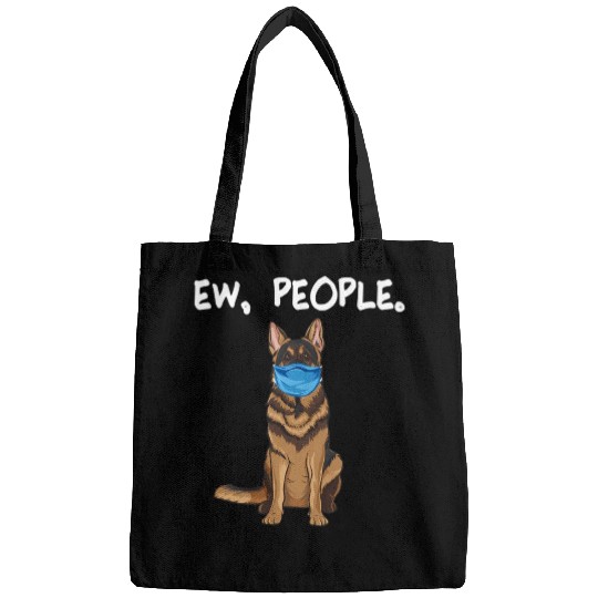 German Shepherd Ew People Dog Wearing Face Bags