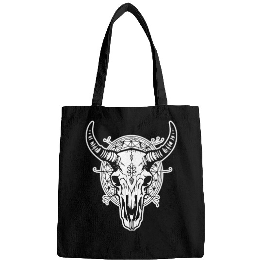 Cow Skull Boho Bags