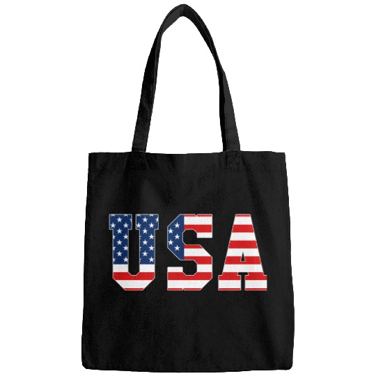 Usa Patriotic American Flag Red White Blue Bags