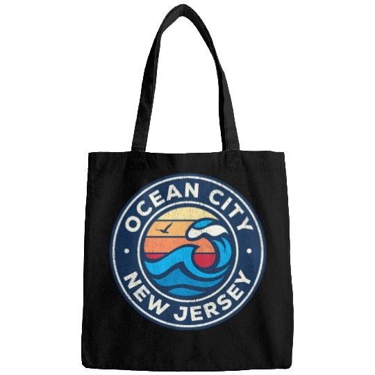 Ocean City New Jersey Nj Nautical Waves Bags