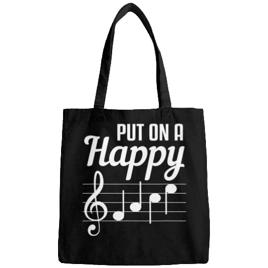 Funny Put On A Happy Face Music Teacher Bags