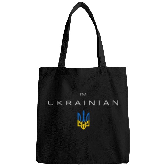 I am Ukrainian - I am from Ukraine Trident Flag Bags
