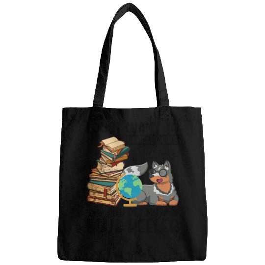 I Just Want to Read Books & Pet My Blue Heeler Bags