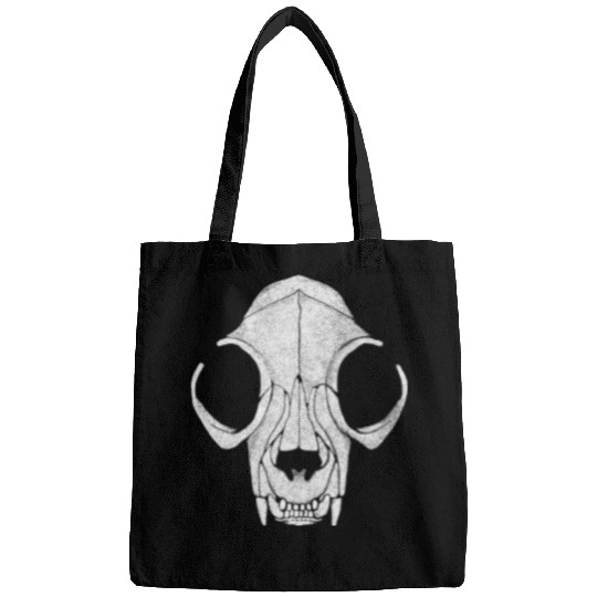 Cat Skull Pointillism Bags