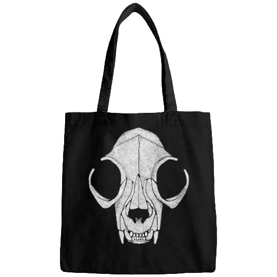 Cat Skull Pointillism Bags