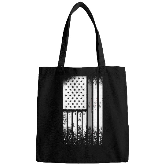 Correctional Officer - Us Flag Thin Silver Line Bags