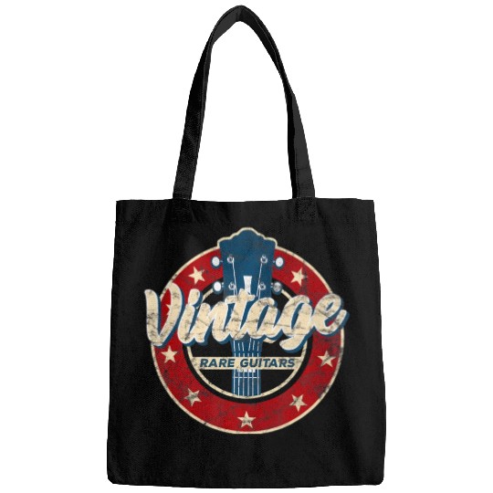 Vintage Electric Guitar Player Rock and Roll Fan Bags