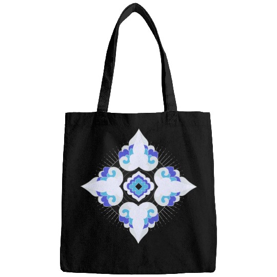 Geometric Snowflakes Bags