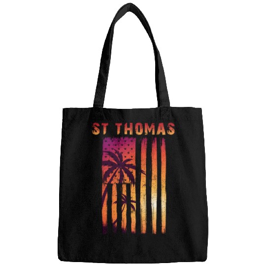 St Thomas Us Virgin Islands Patriotic Flag Bags