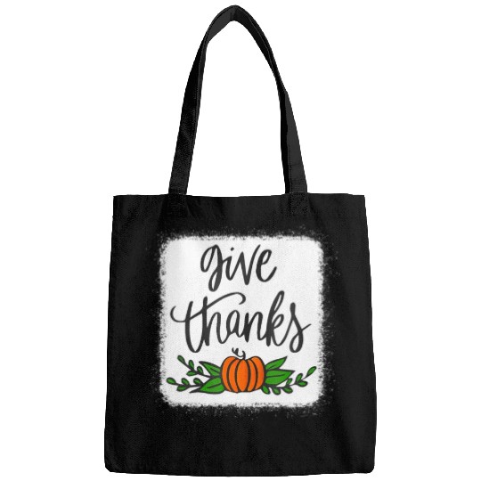 Give Thanks Pumpkin Harvest Fall Autumn Bags