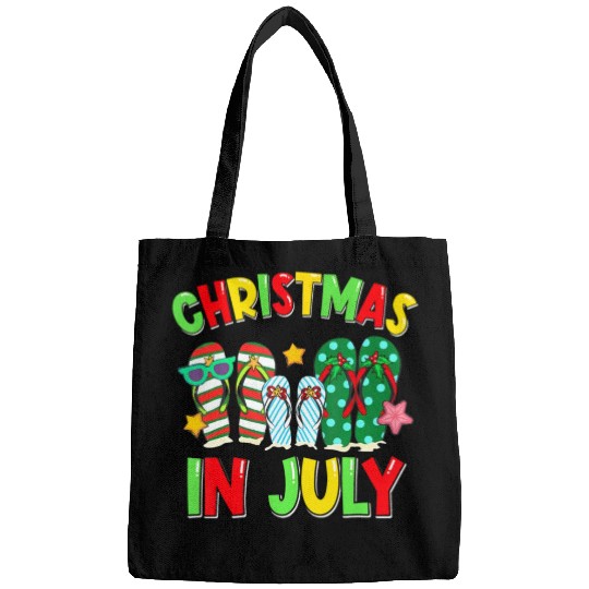Christmas in July Flip Flops Summer Vacation Bags