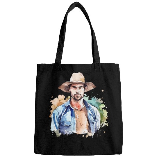 Harvest Hues - Watercolor Style Farmer Artwork Bags