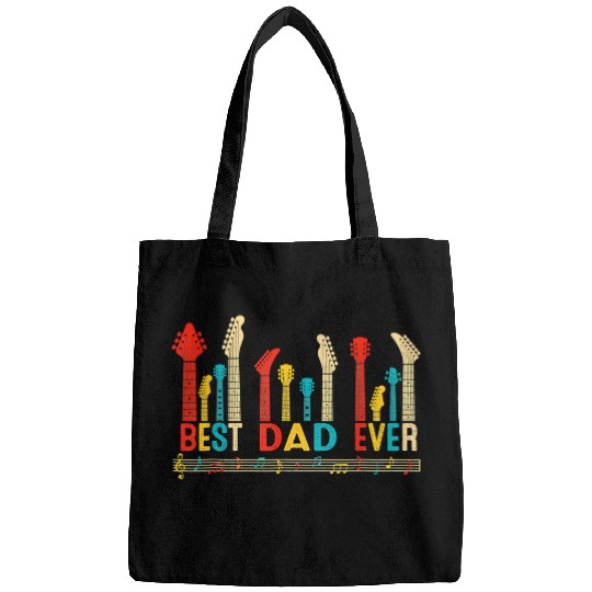 Best Dad Ever Daddy Guitar Vintage Guitar Fathers Bags