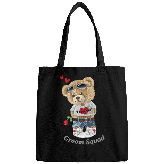 Groom Squad cute bear Bags