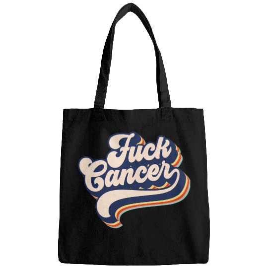 Fuck Cancer Cancer Survivor Retro Fuck Cancer Bags