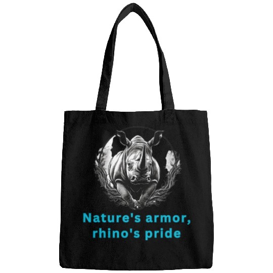 Black & White Rhino Logo Design Bags