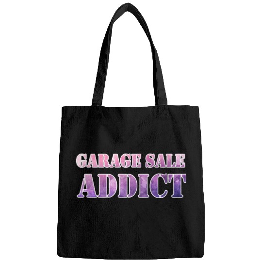 Garage Sale Addict pink purple watercolor Bags