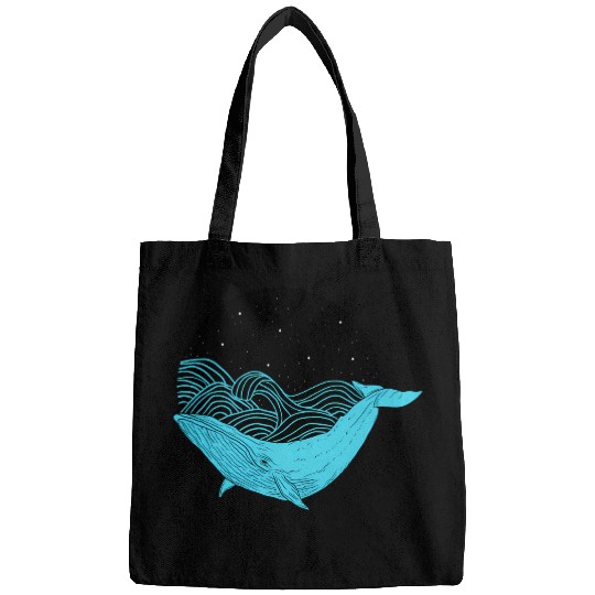Humpback Whale Midnight Space Whale Bags