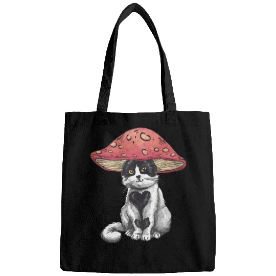 Cute Cat Mushroom Decoration LGBTQIA+ Pride LGBT Bags