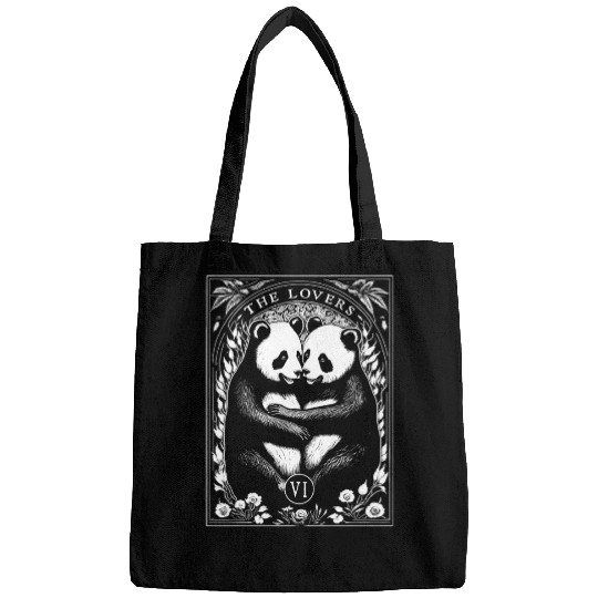 The Lovers Tarot Card Cute Panda Lover Couple Bags