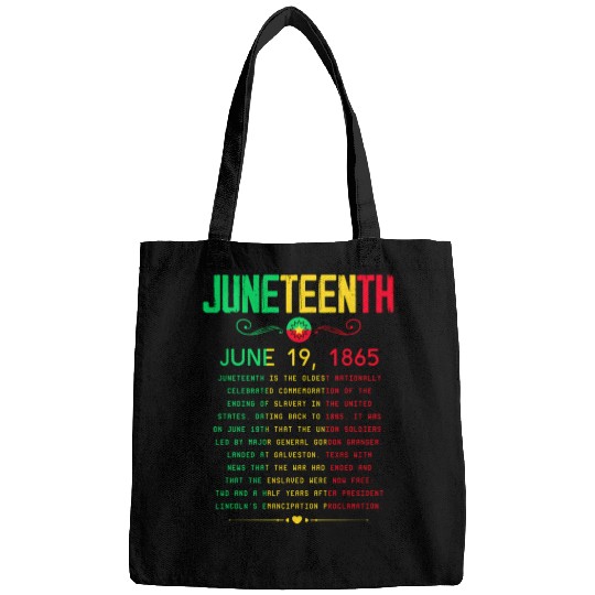 Juneteenth 1865 Juneteenth African American June 1 Bags