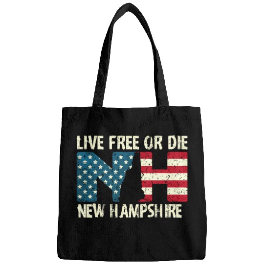 New Hampshire Patriotic Live Free Or Die Product Bags