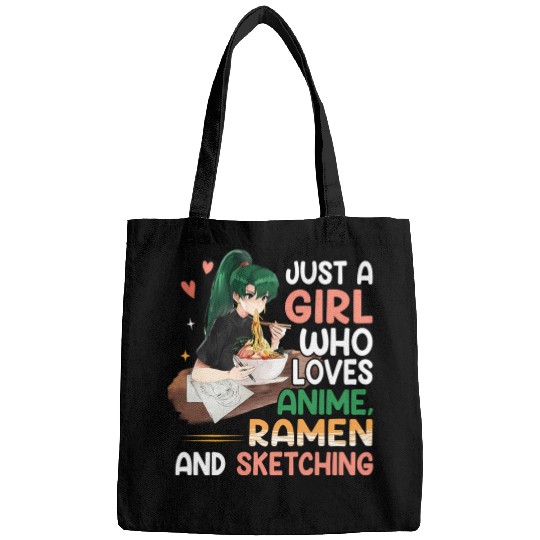 Just A Who Loves Anime Ramen etchingnager Bags