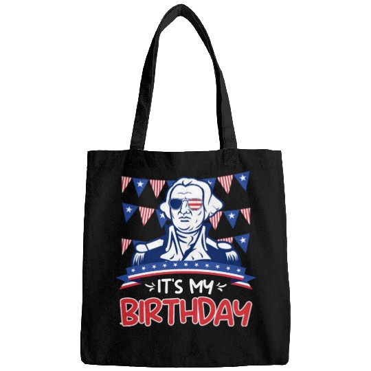 Its my Birthday Independence Day George Washington Bags