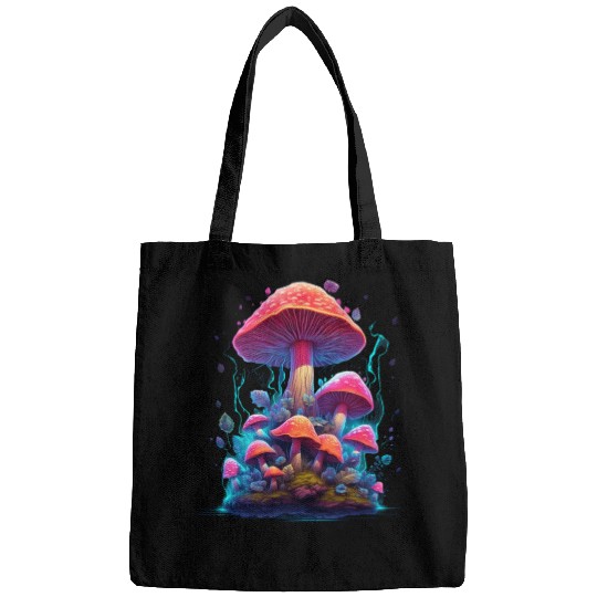 Trippy Neon Mushrooms 300 7 PRINT Bags