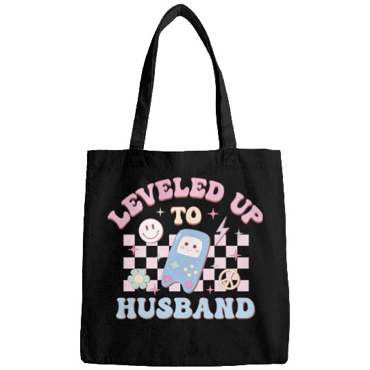 Leveled Up To Husband, Happy Game Day Bags