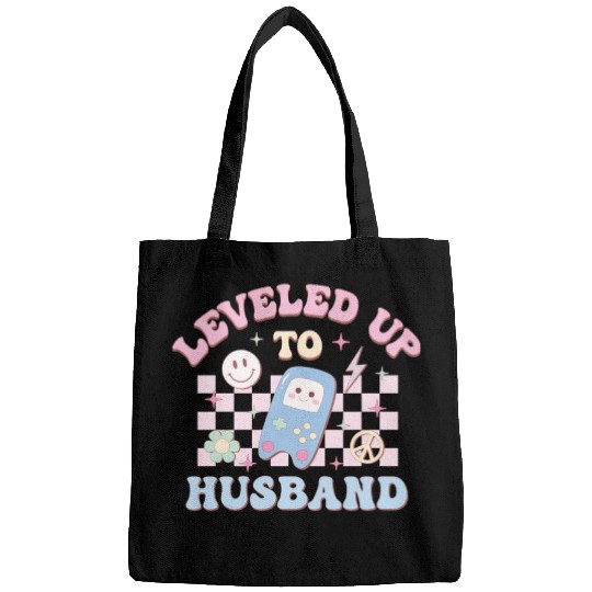 Leveled Up To Husband, Happy Game Day Bags