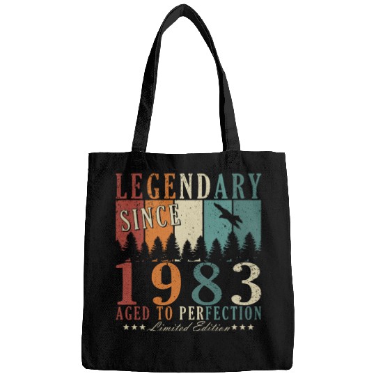 40th birthday man vintage 1983 legend Bags