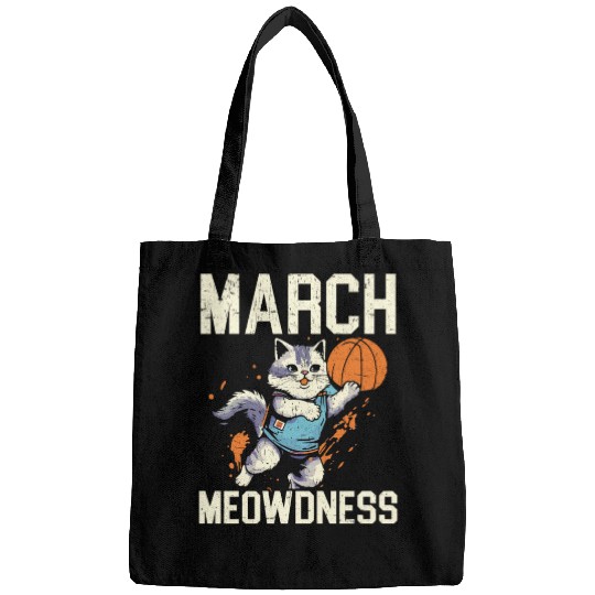 Basketball Cat Basketball Player I Love Basketball Bags