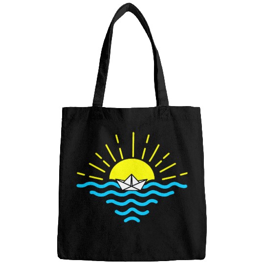 Sunsetpaper boat Bags
