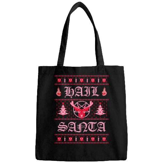 Hail Santa Ugly Pentagram Pastel Goth Bags