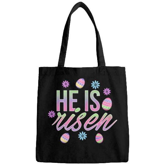 He Is Risen Easter Christian Message Easter Eggs Bags
