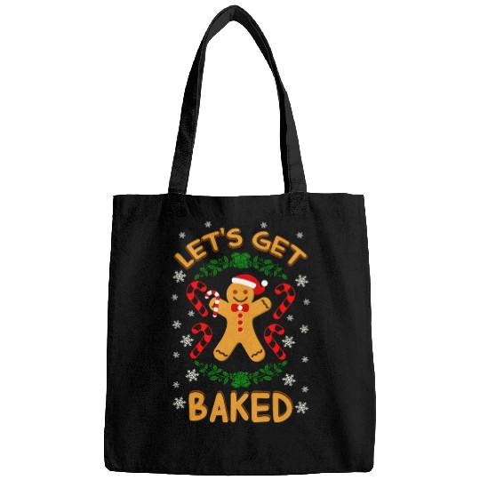 Let's Get Baked Gingerbread Cookies Candy Cane Bags